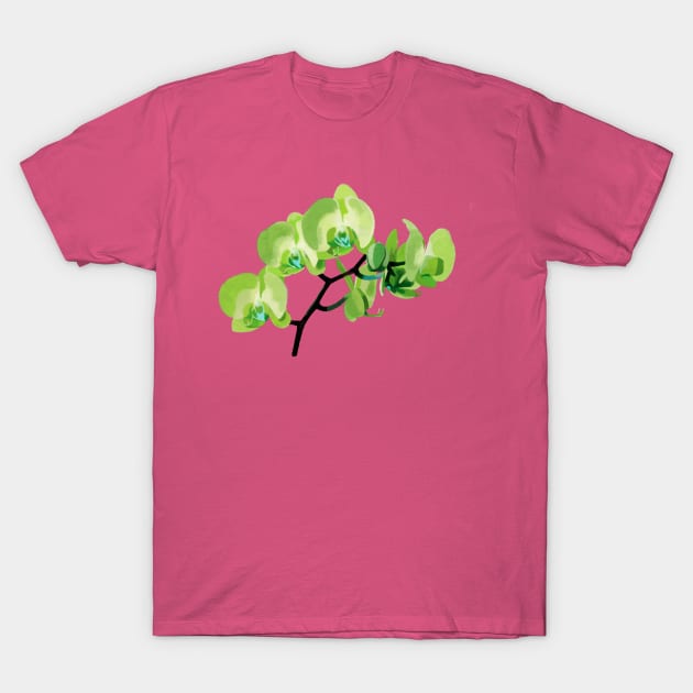 Orchid, green T-Shirt by Jirka Svetlik